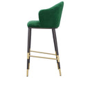 Modrest Adak - Modern Glam Green with Black & Gold Barstool