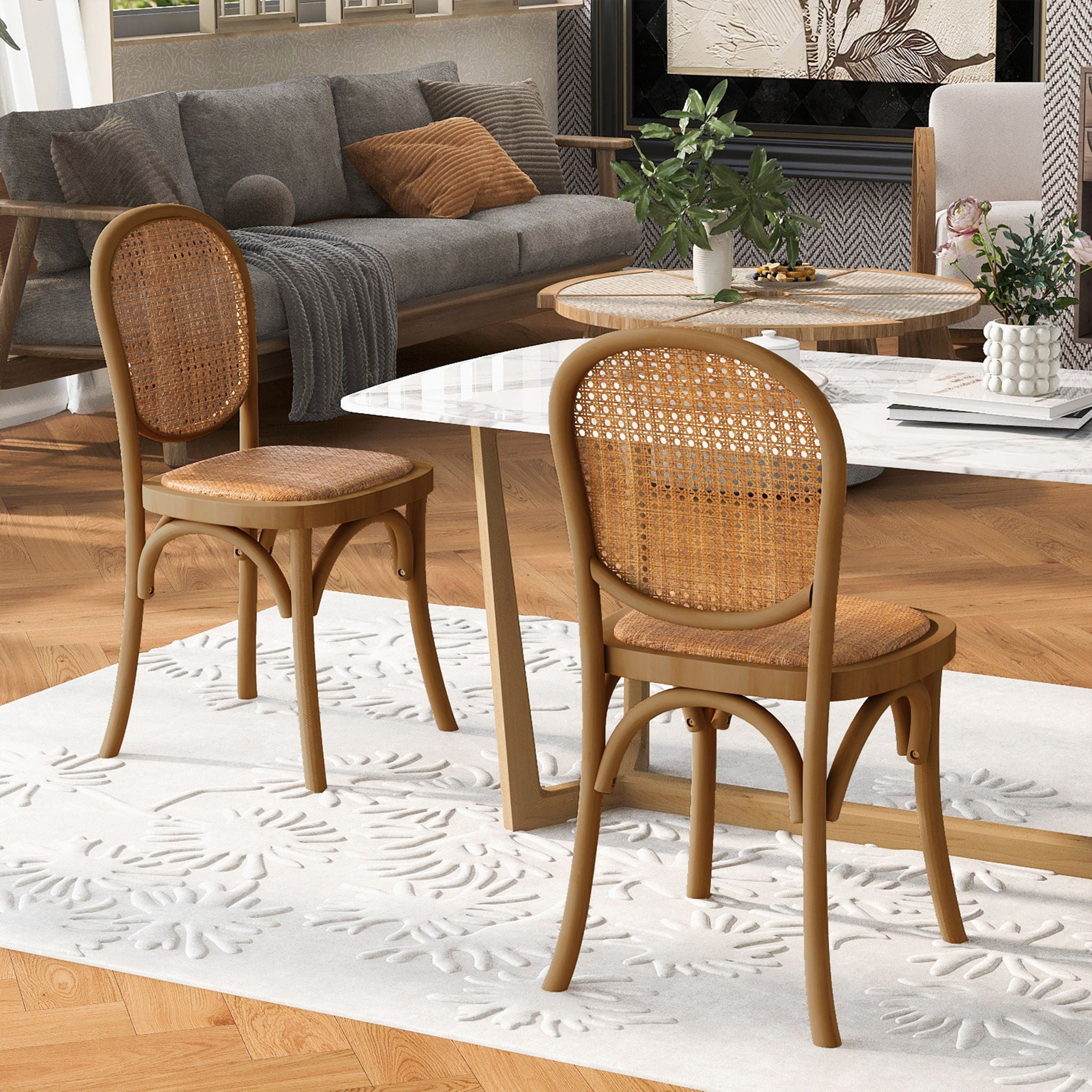 Vintage Style Dining Chairs (Set of 2)