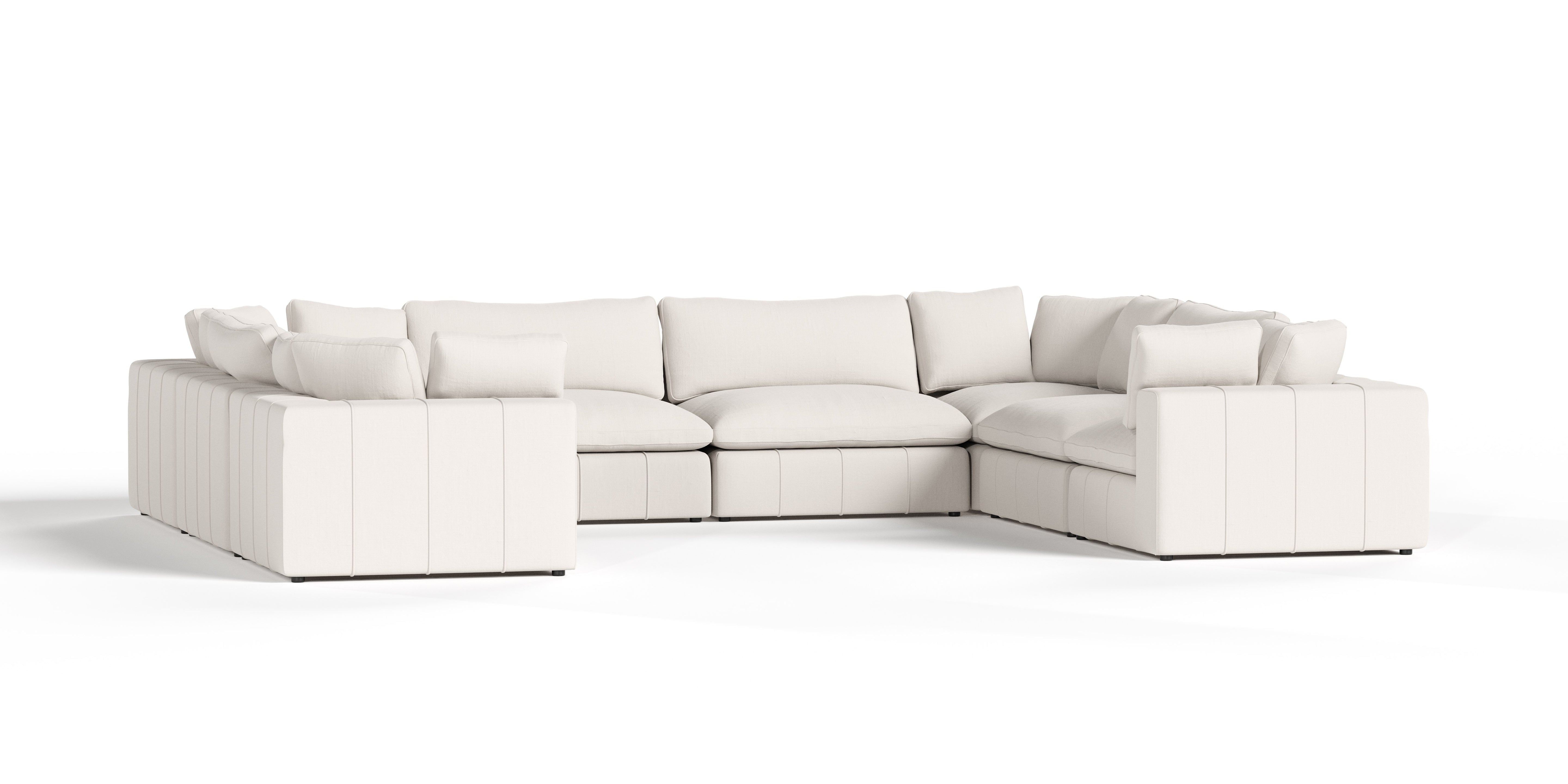 Divani Casa Vicki - Modern Off-White Fabric Modular Sectional-8-Piece Sectional