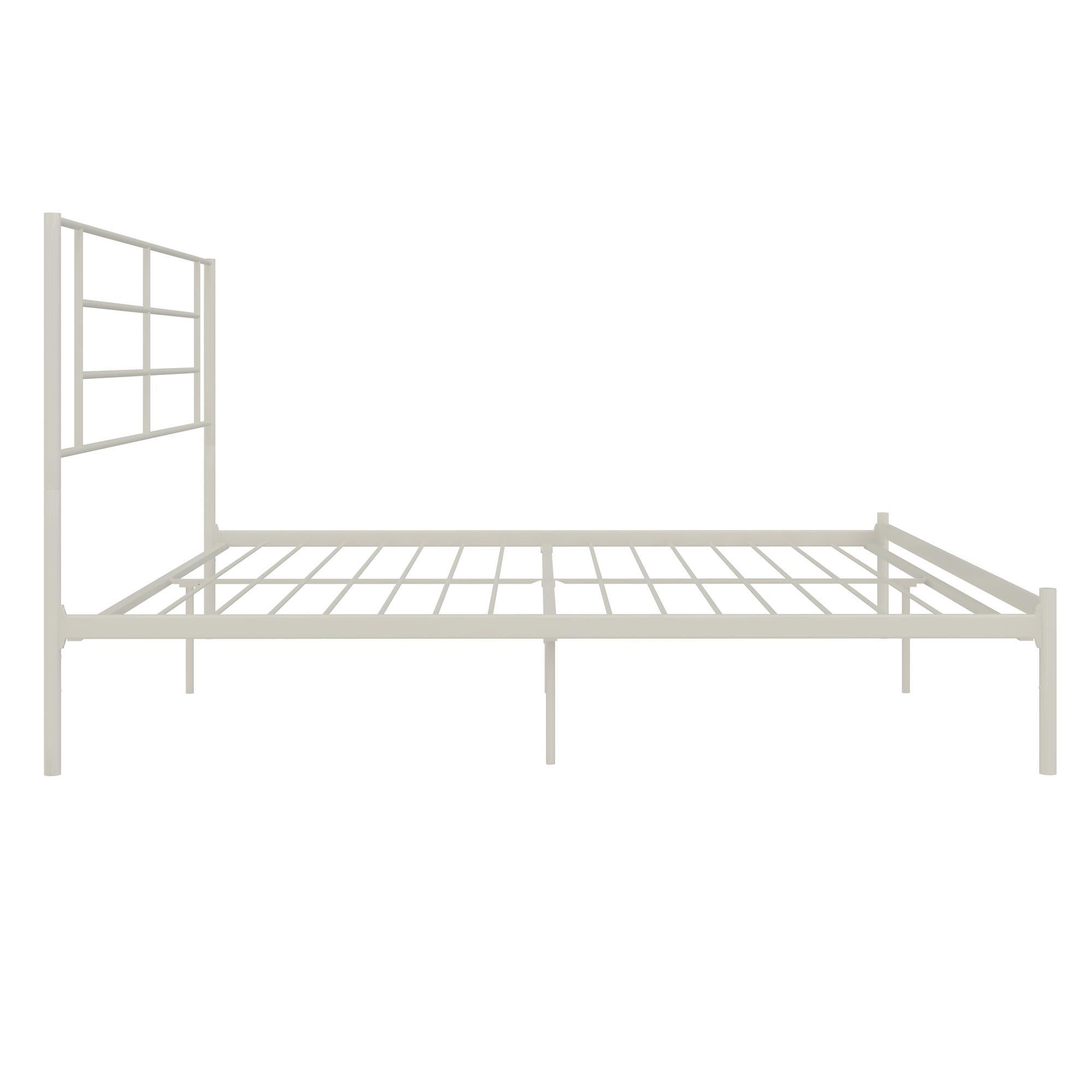 Praxis - King Bed With Simple Headboard - White