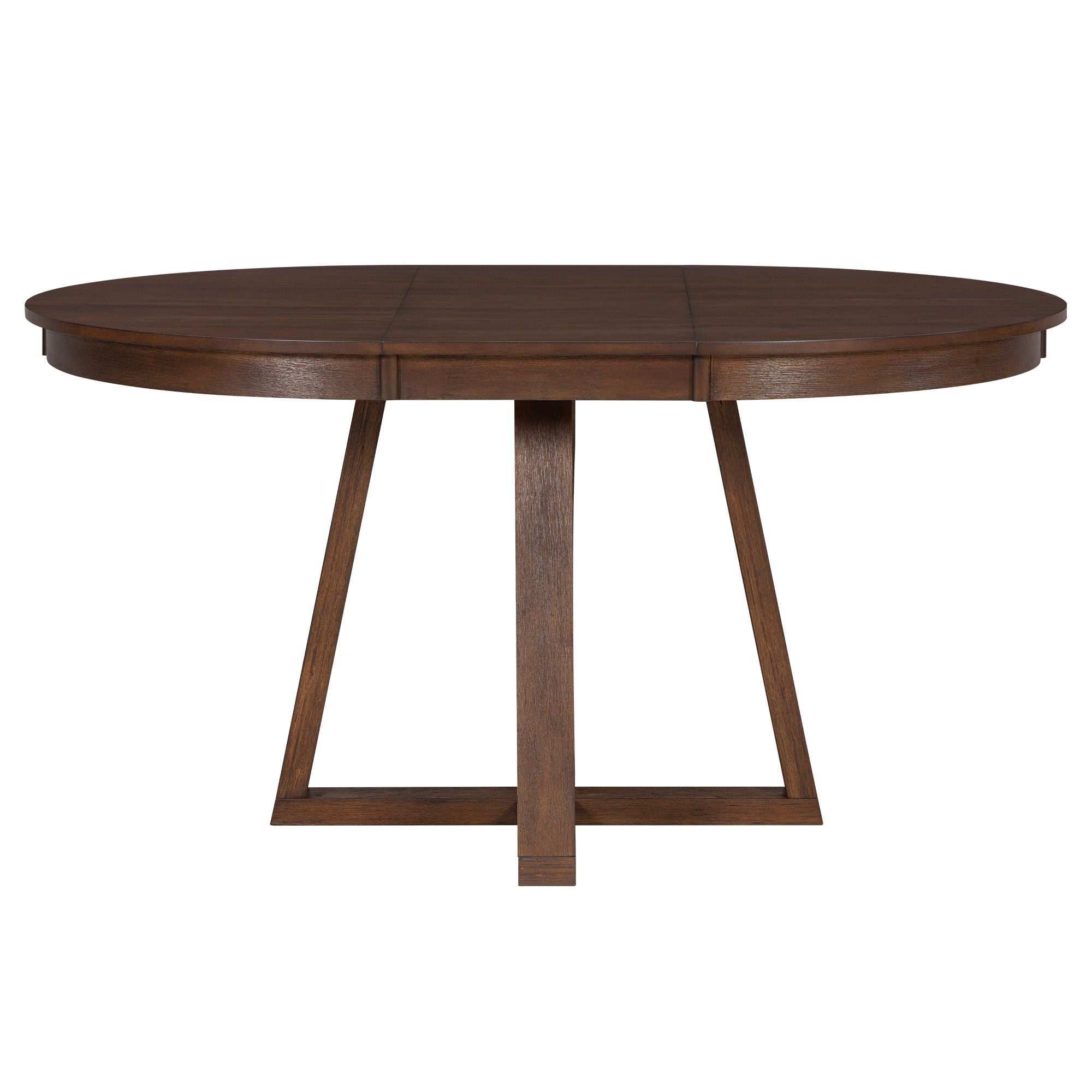 Dining Set With Leaf Round Table And 4 Upholstered Chairs