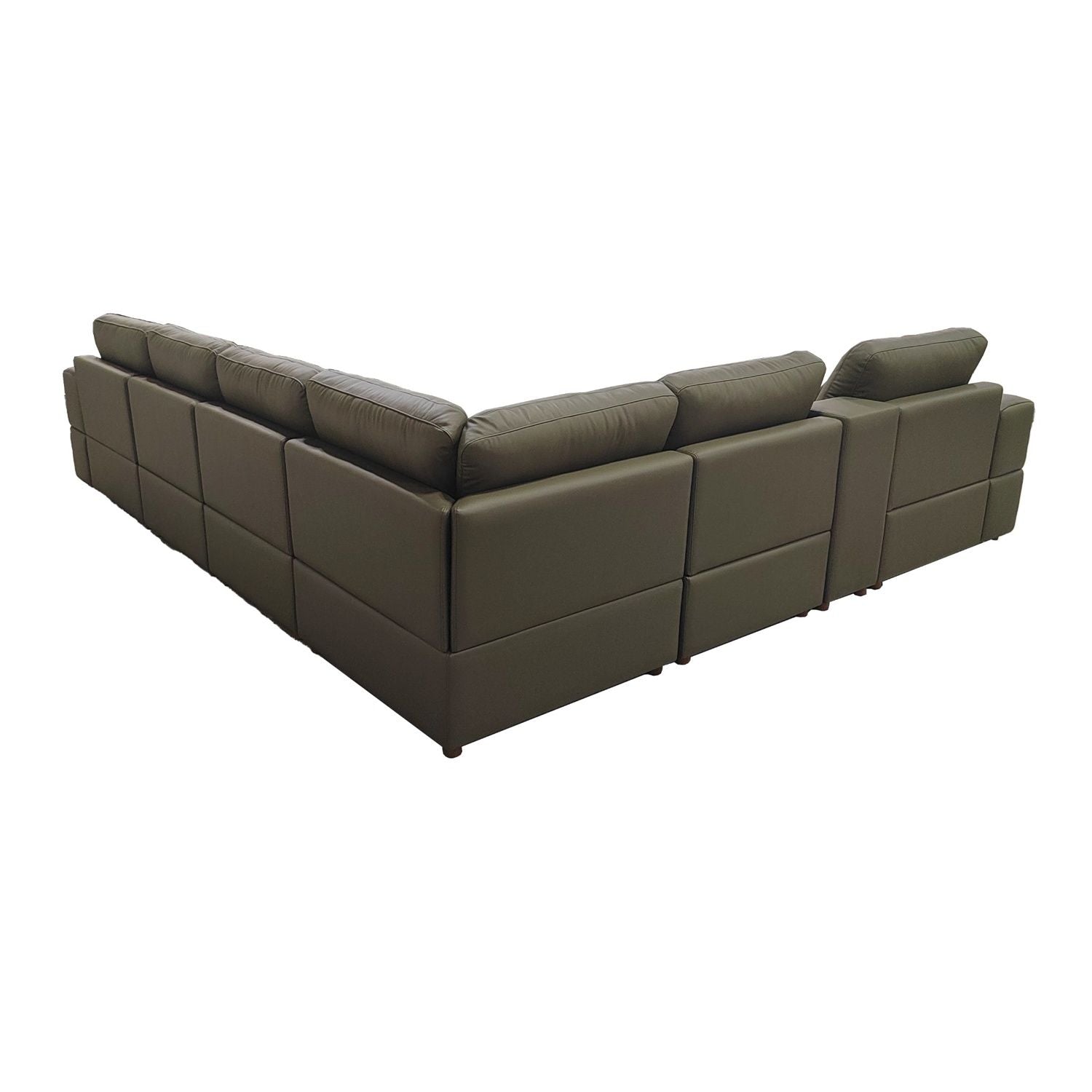 Upholstered Large Arms Sectional With Recliner Seats