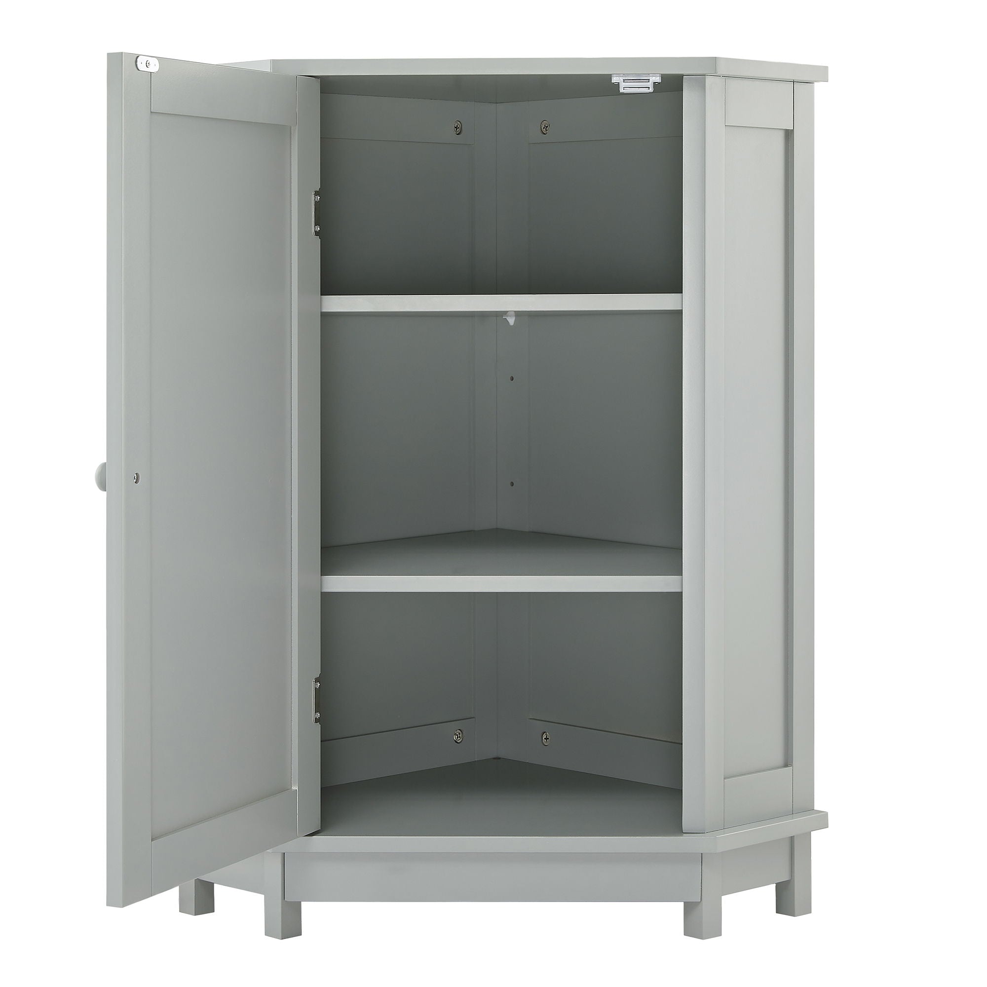 Bathroom Cabinet Triangle Corner Storage Cabinet With Adjustable Shelf Modern Style