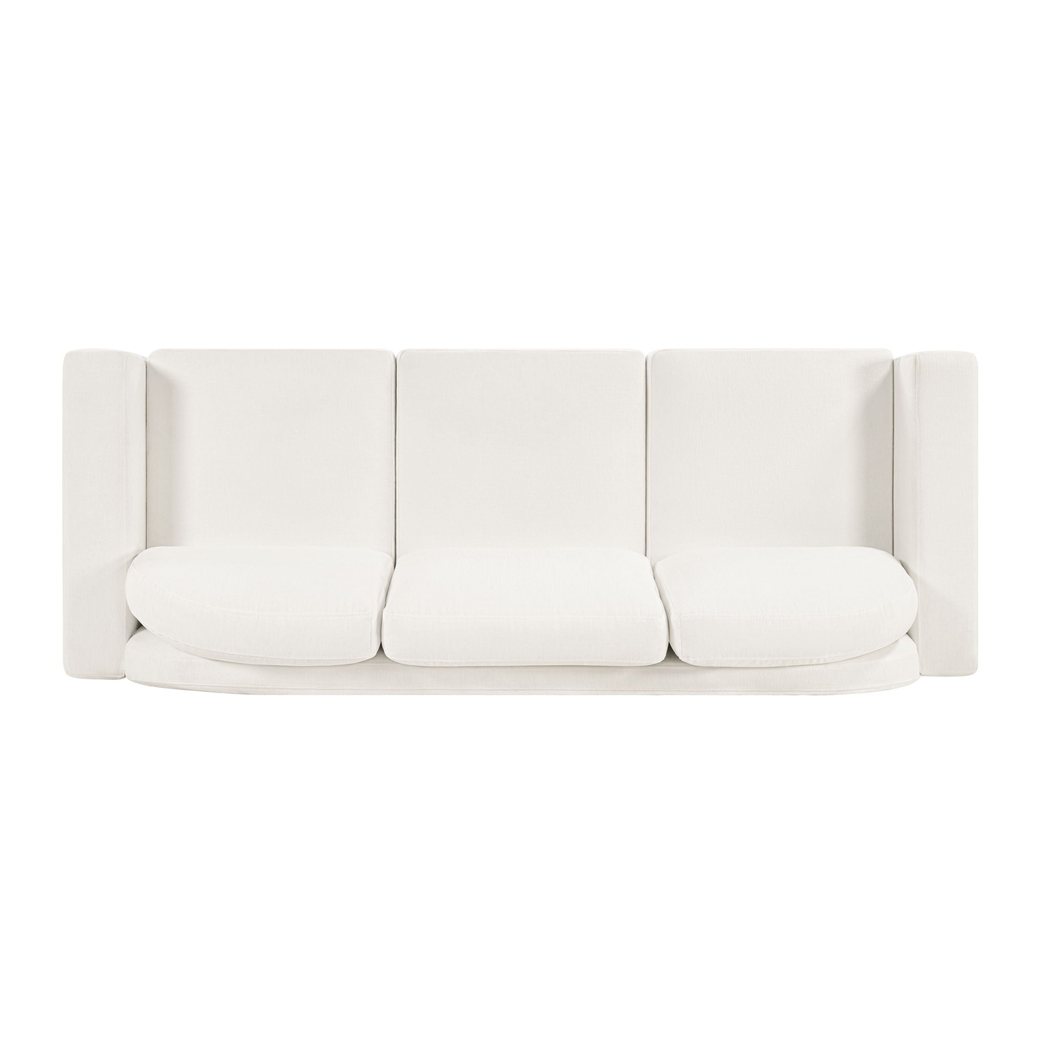 Modern 3 Seater Sofa With Curved Backrest