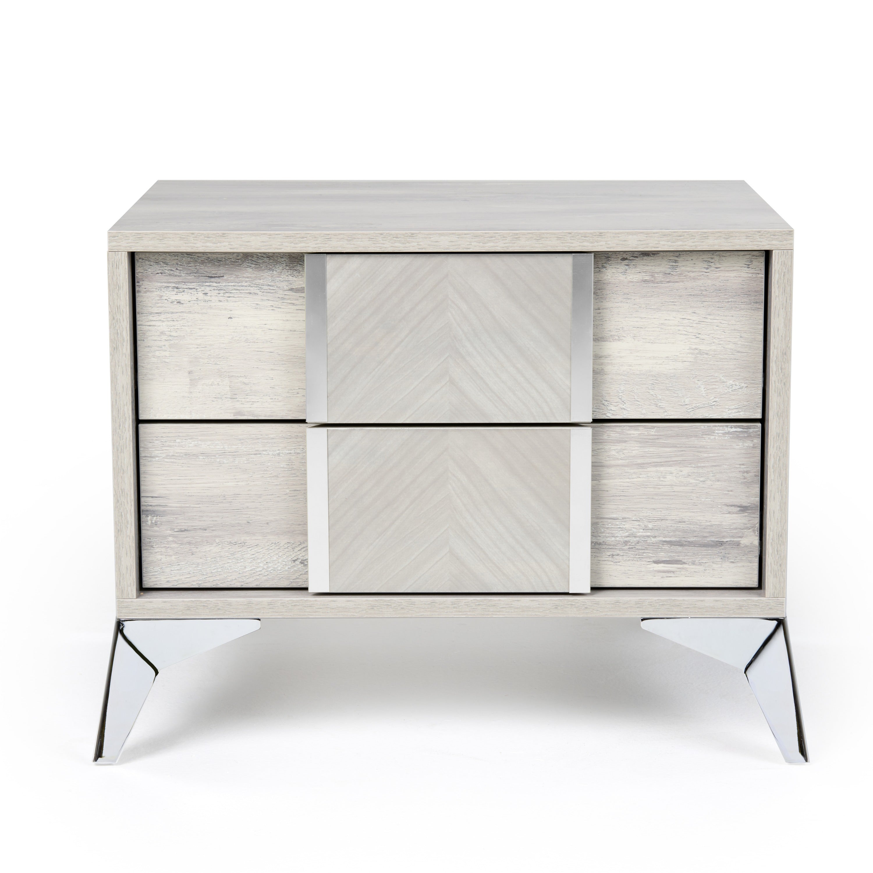 Nova Domus Alexa Italian Modern Grey Nightstand