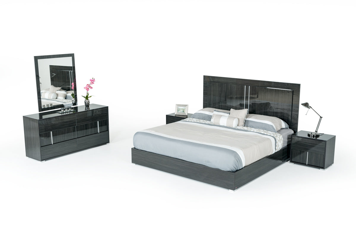 Modrest Ari Italian Modern Grey Nightstand