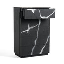 Modrest Aspen - Modern Matte Brown Ash & Silver Chest