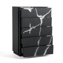 Modrest Aspen - Modern Matte Brown Ash & Silver Chest