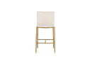Modrest Atlanta - Modern Off-White Fabric & Brass Counter Chair