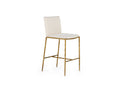 Modrest Atlanta - Modern Off-White Fabric & Brass Counter Chair