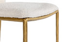 Modrest Atlanta - Modern Off-White Fabric & Brass Counter Chair
