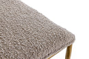 Modrest Atlanta - Modern Beige Fabric & Brass Counter Chair