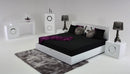 A&X Ovidius - Modern White Crocodile Lacquer Bed