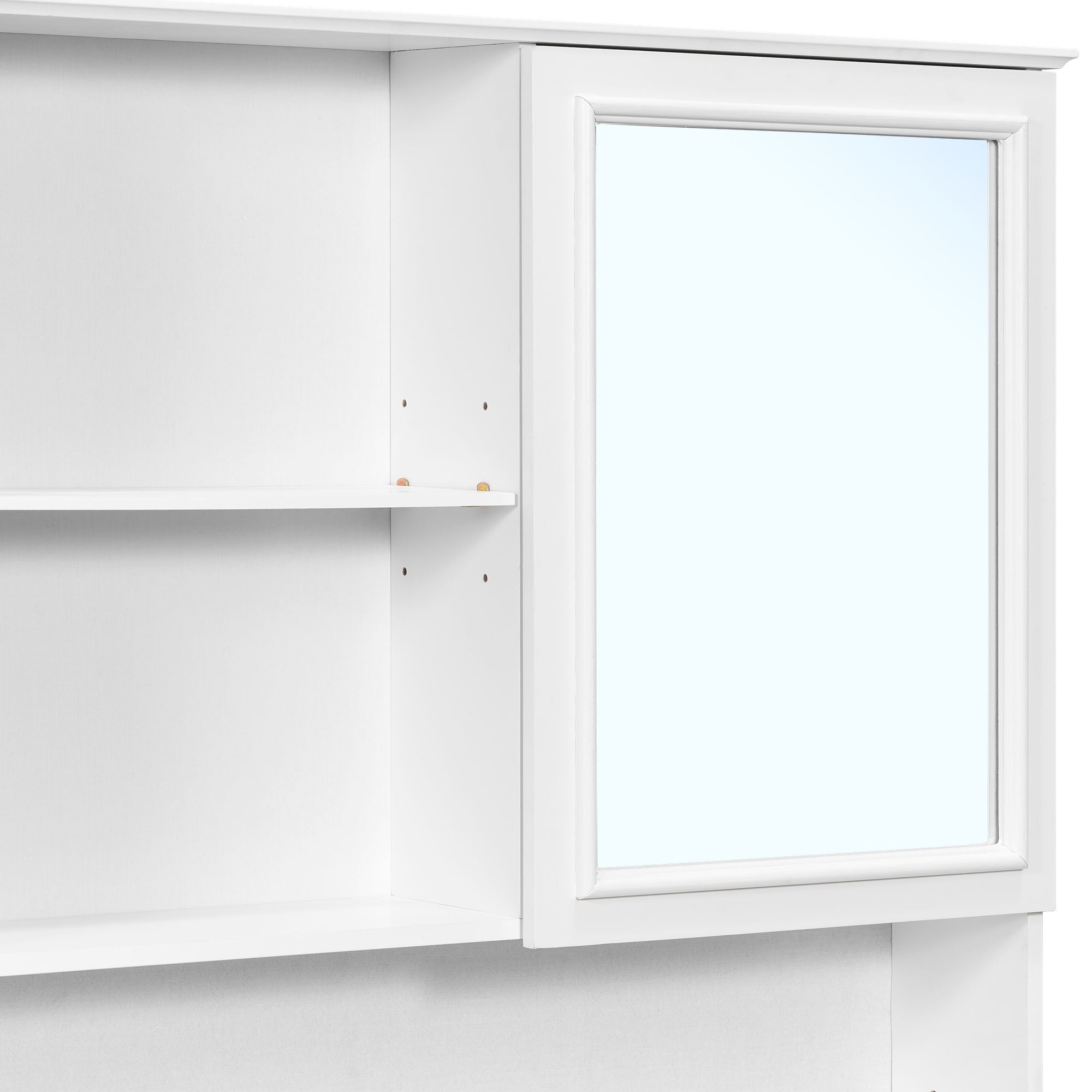 Double Sink Bathroom Vanity Set With Wall Mount Mirror Cabinet