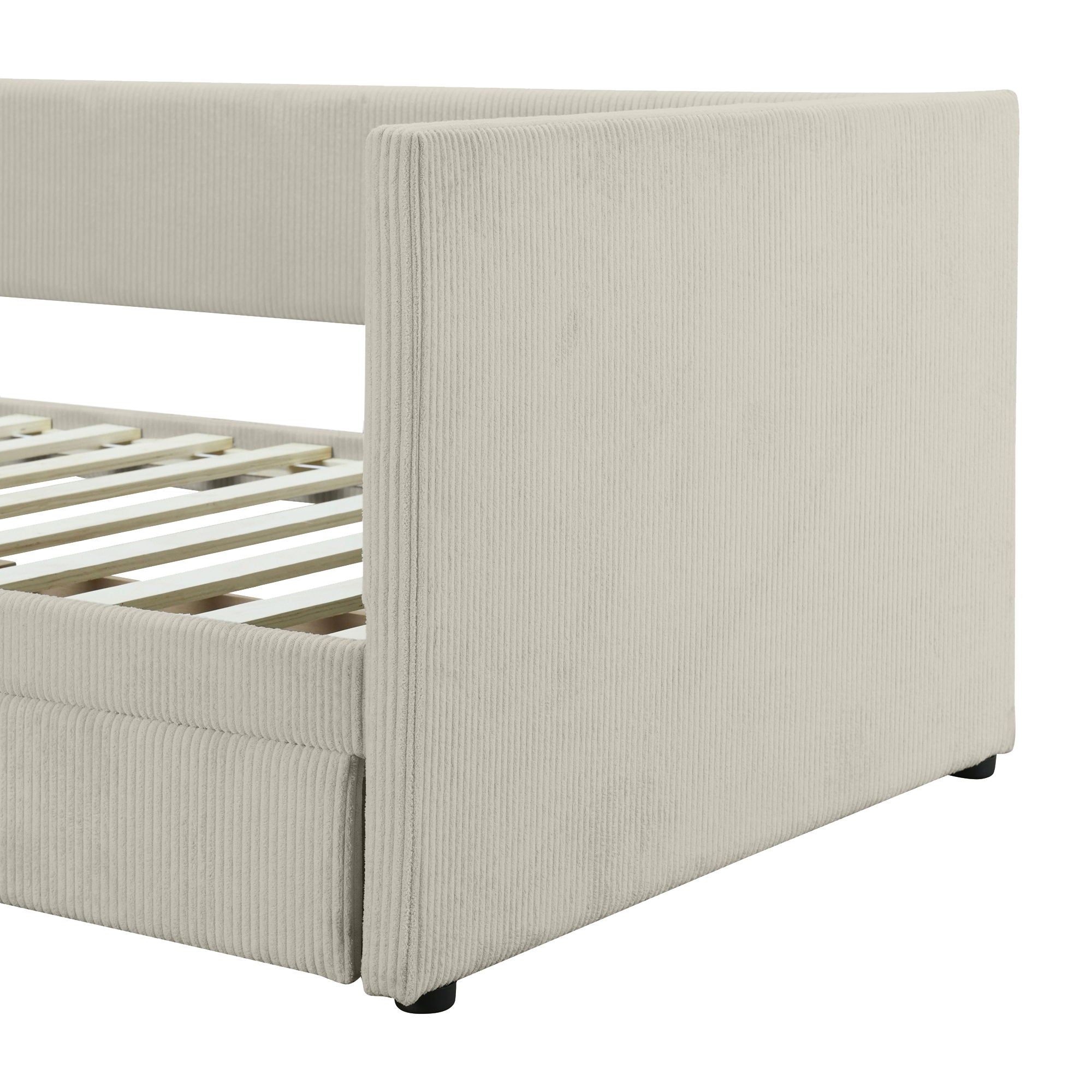 Daybed With Two Drawers And Wood Slat