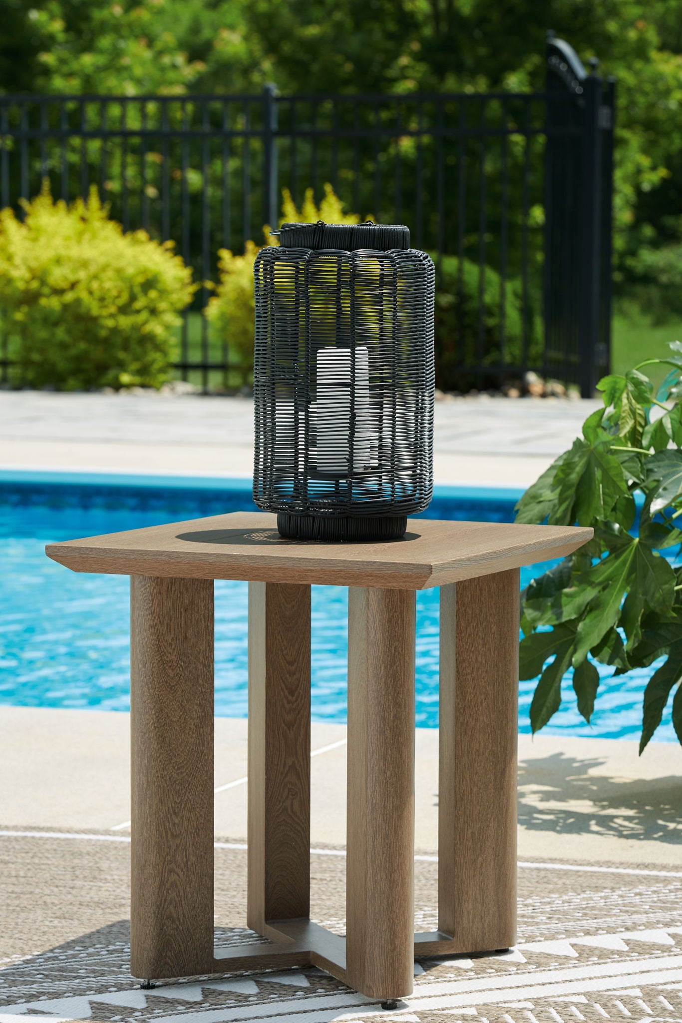 Serene Bay - Square End Table - Dark Brown