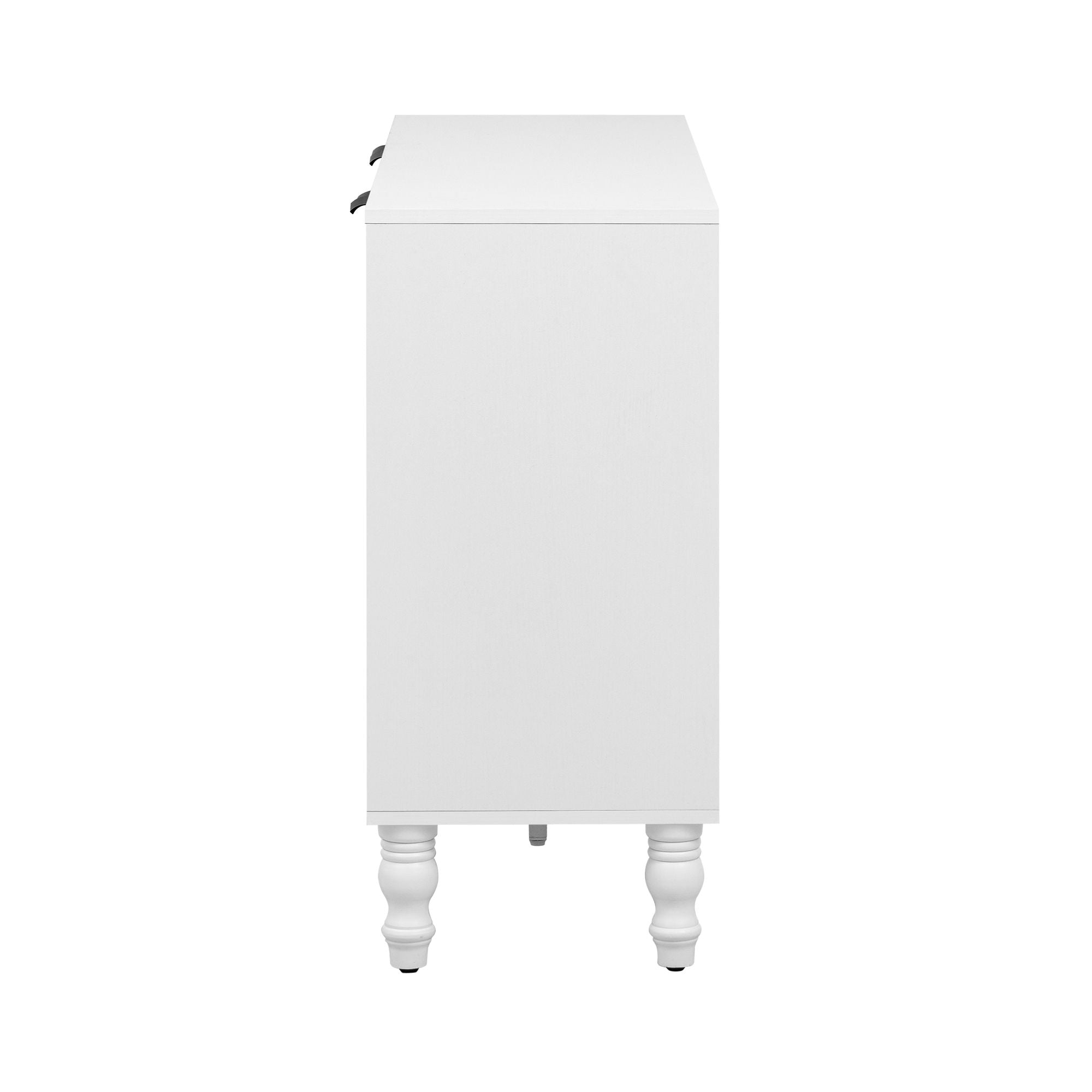 Modern TV Stand With 2 Spacious Storage Space And Anti-Tip Device