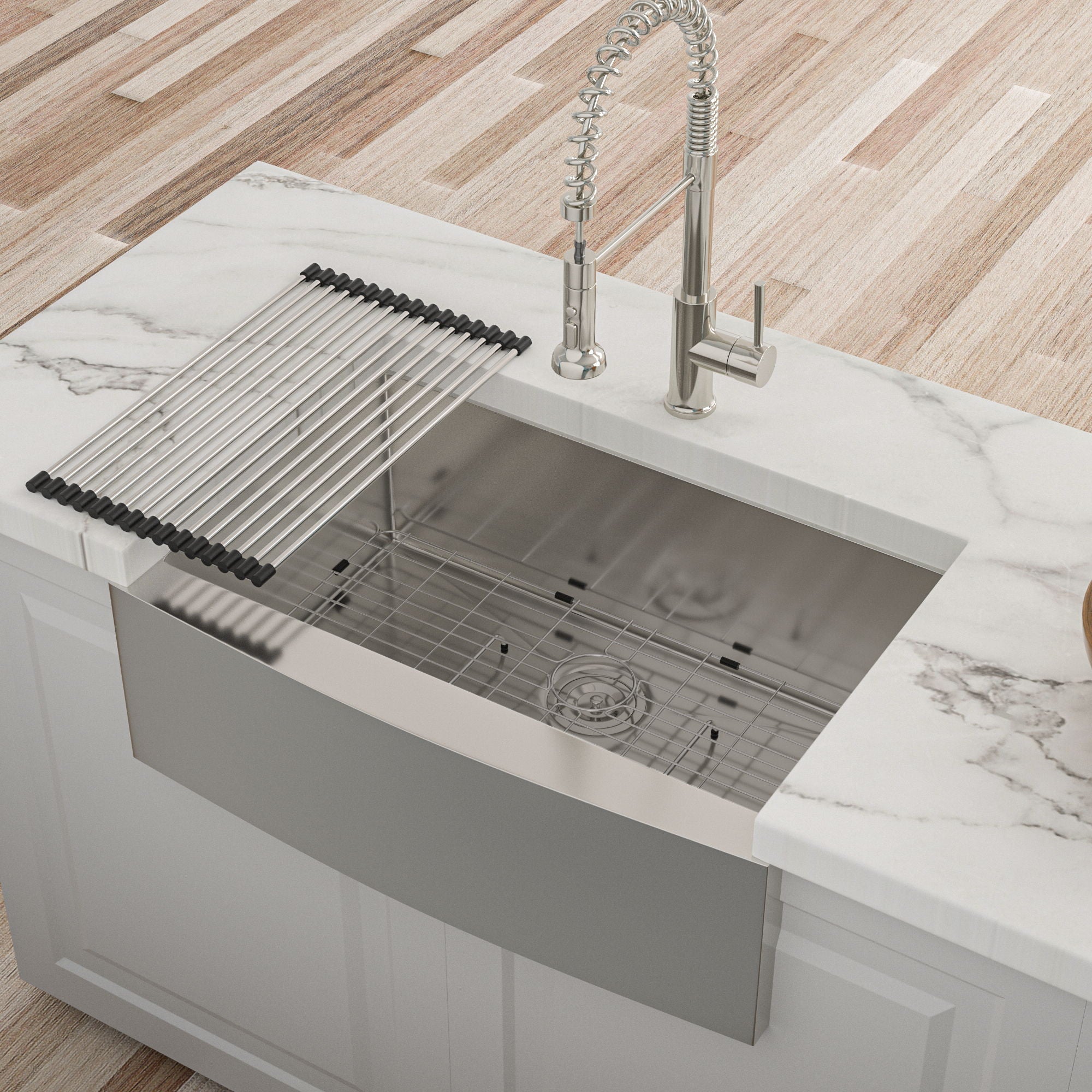 Farmhouse Kitchen Sink Stainless Steel Apron Front