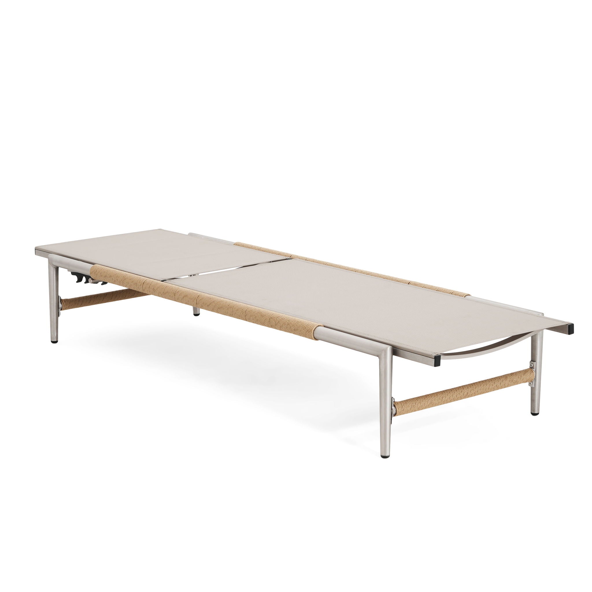 Hargrove - Outdoor Patio Aluminum Chaise Lounge (Set of 2) - Natural / Silver