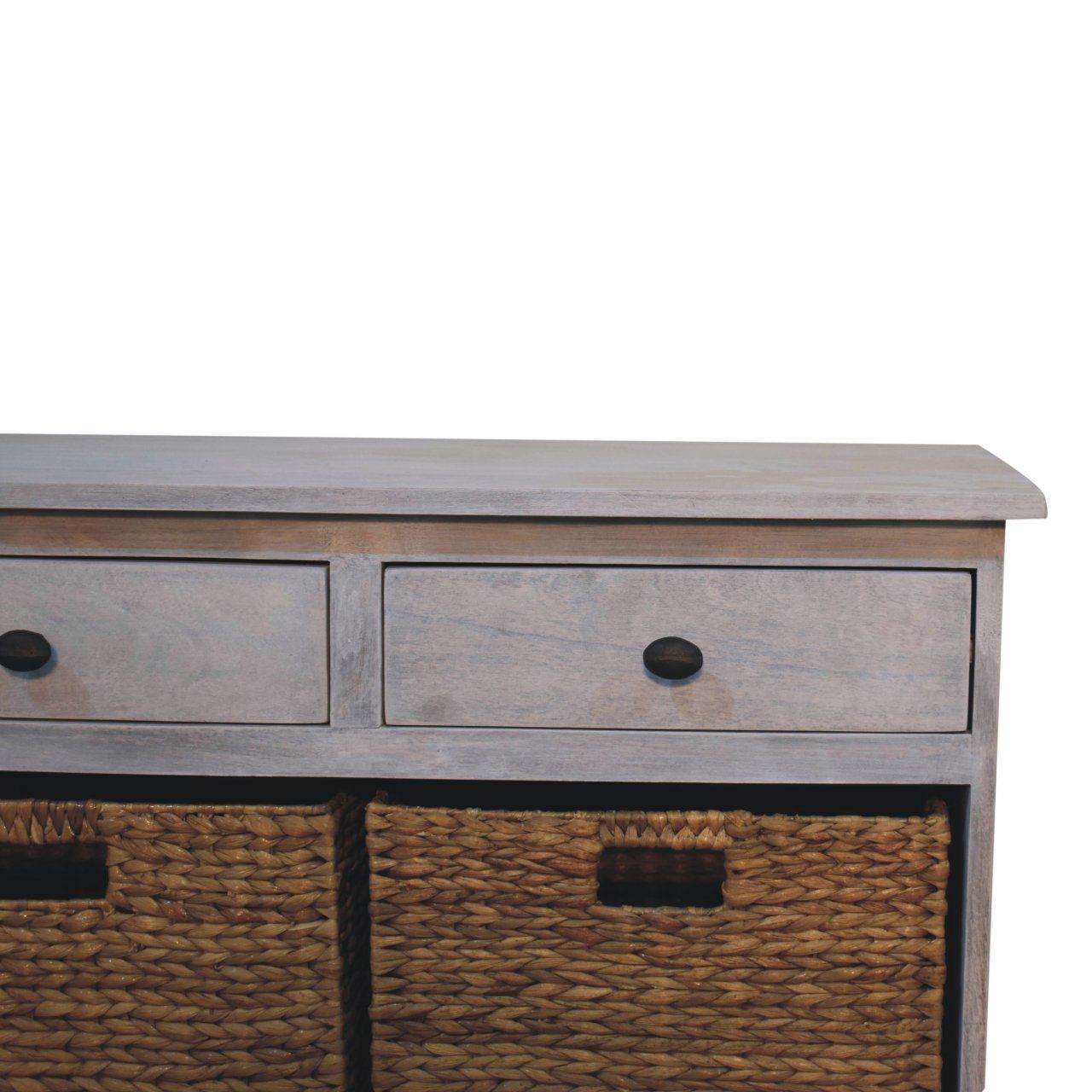 Basket Storage Cabinet - Gray Ash