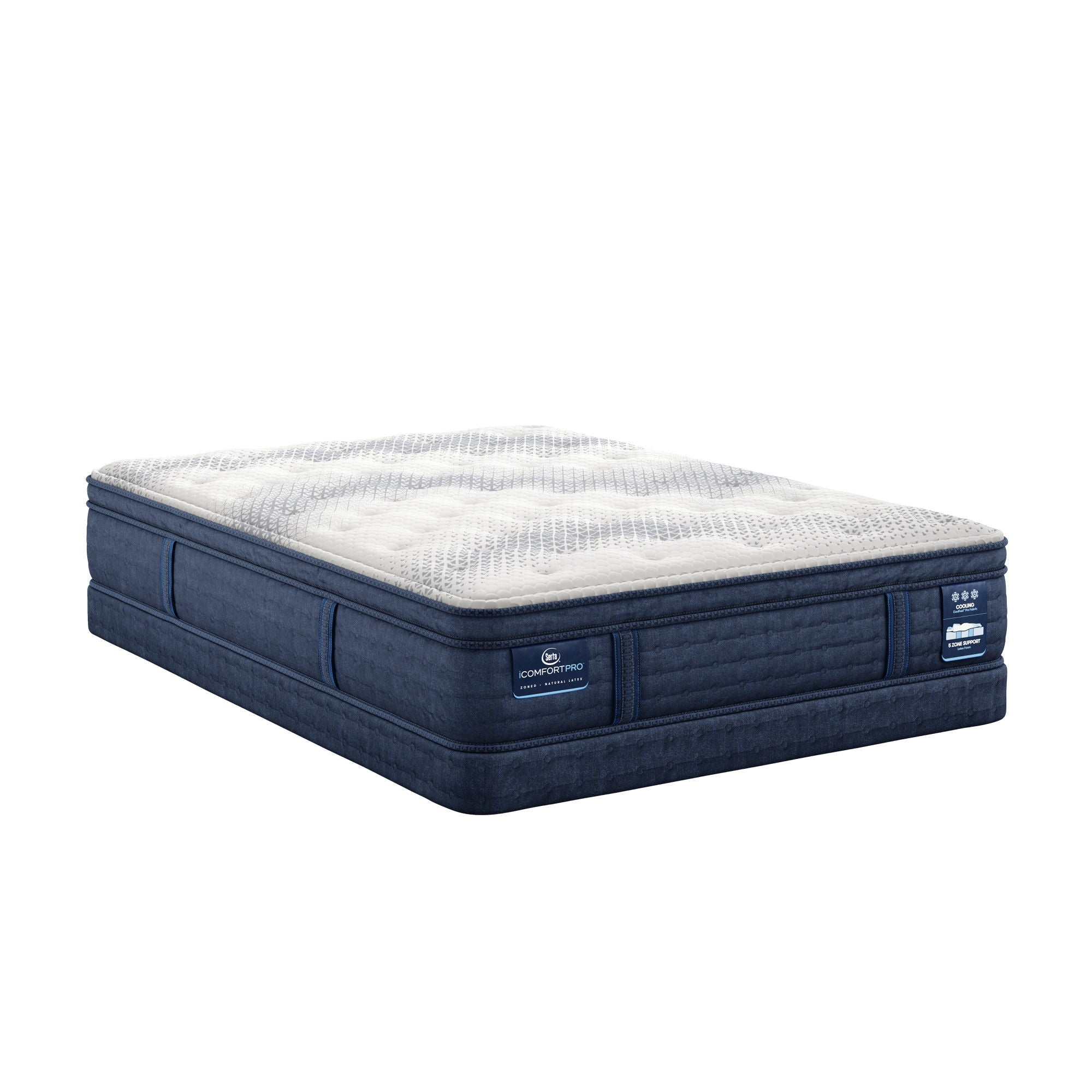 iComfortPro - 15" Dartmouth Latex Foam Plush Pillow Top Mattress