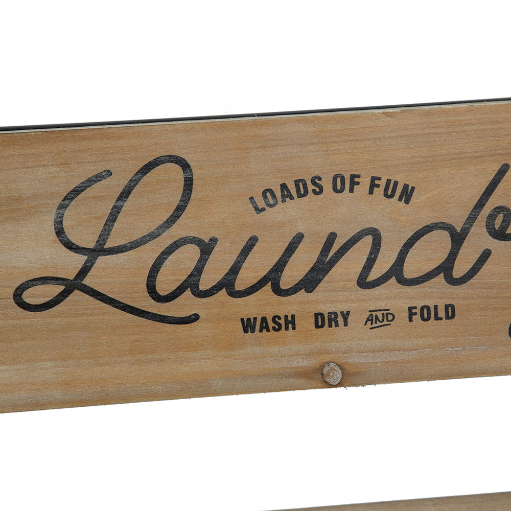 Laundry Rack With Accordion Design - Brown / Black - Black Brown