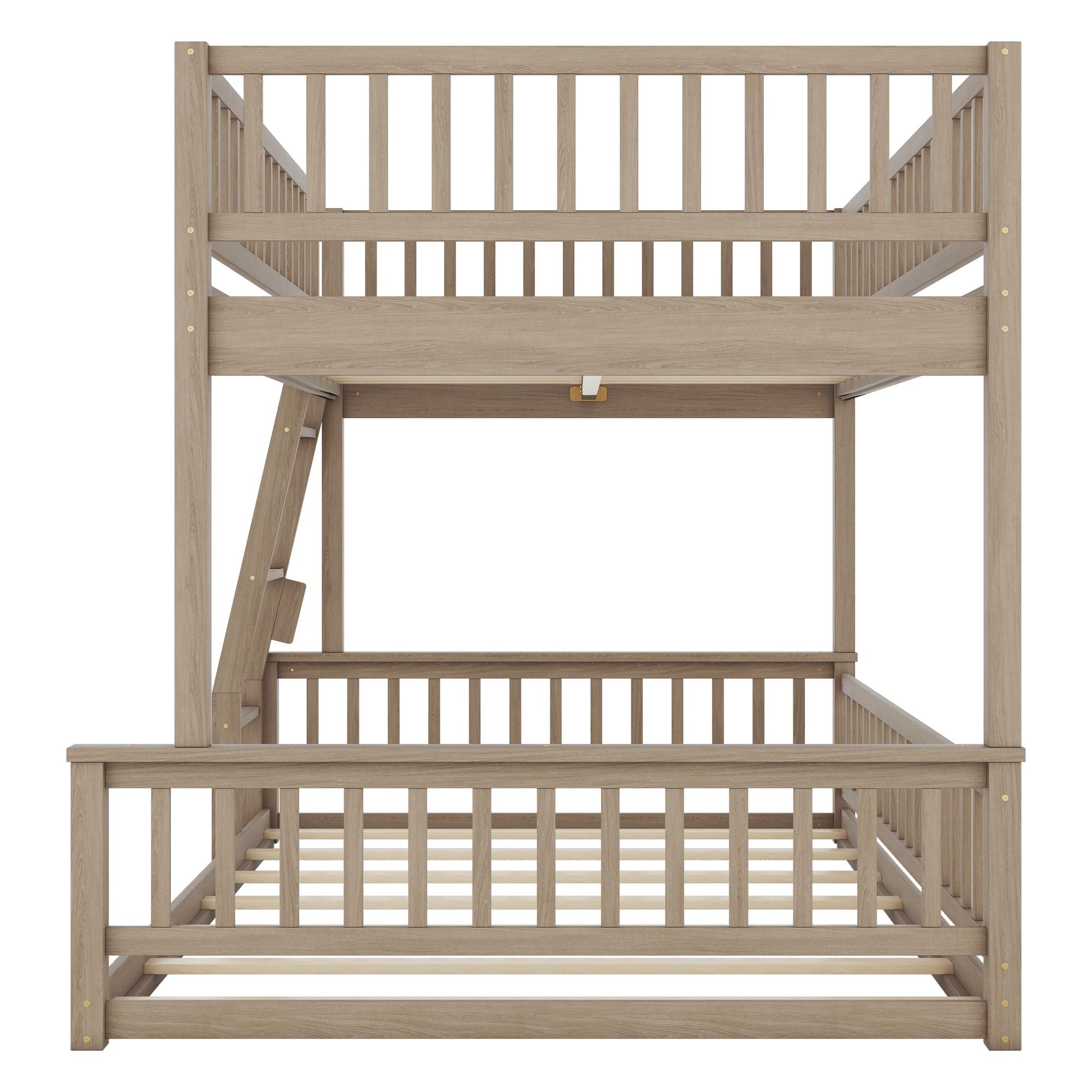 Bunk Bed With Ladder And Guardrails