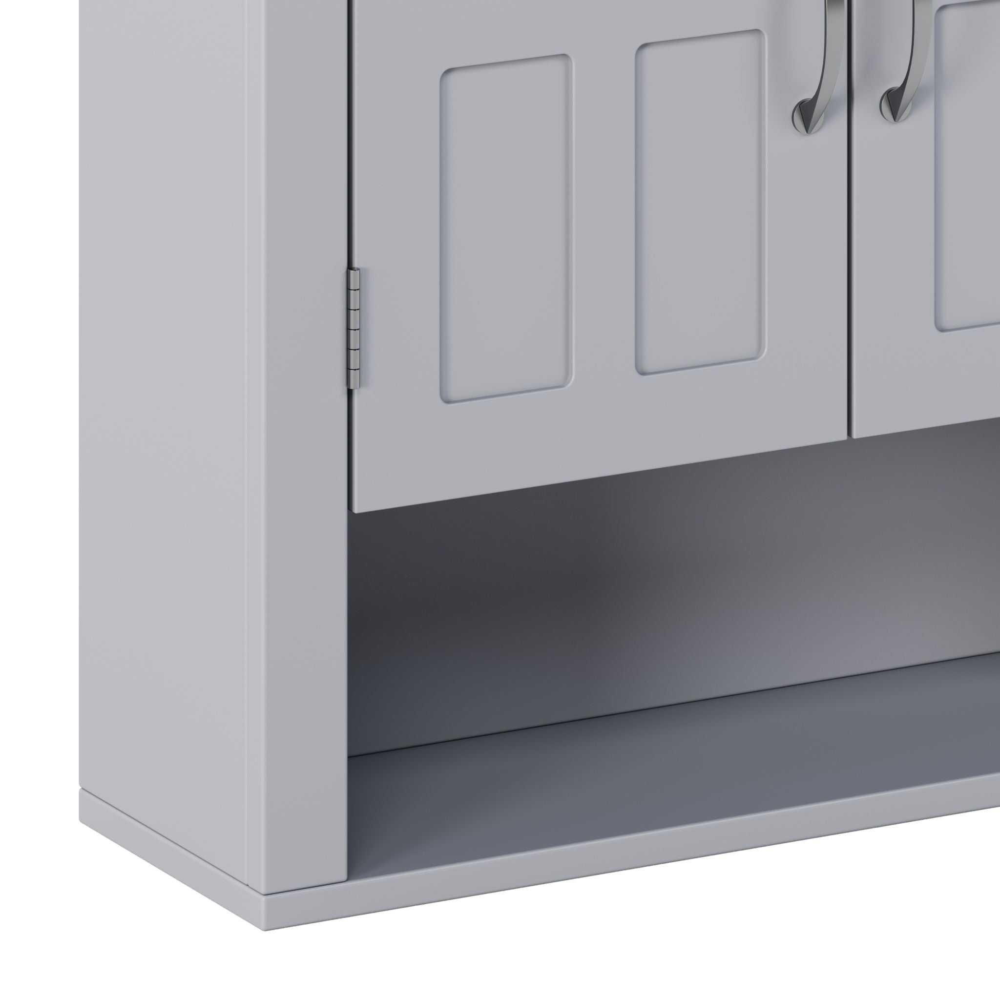 Multi Functional Wall Mounted Cabinet With Adjustable Shelves For Bathroom