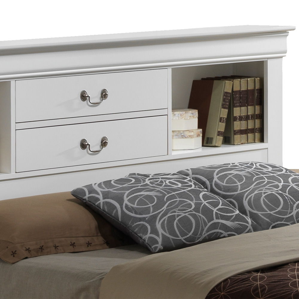 Traditional Style Bookcase Storage Bed