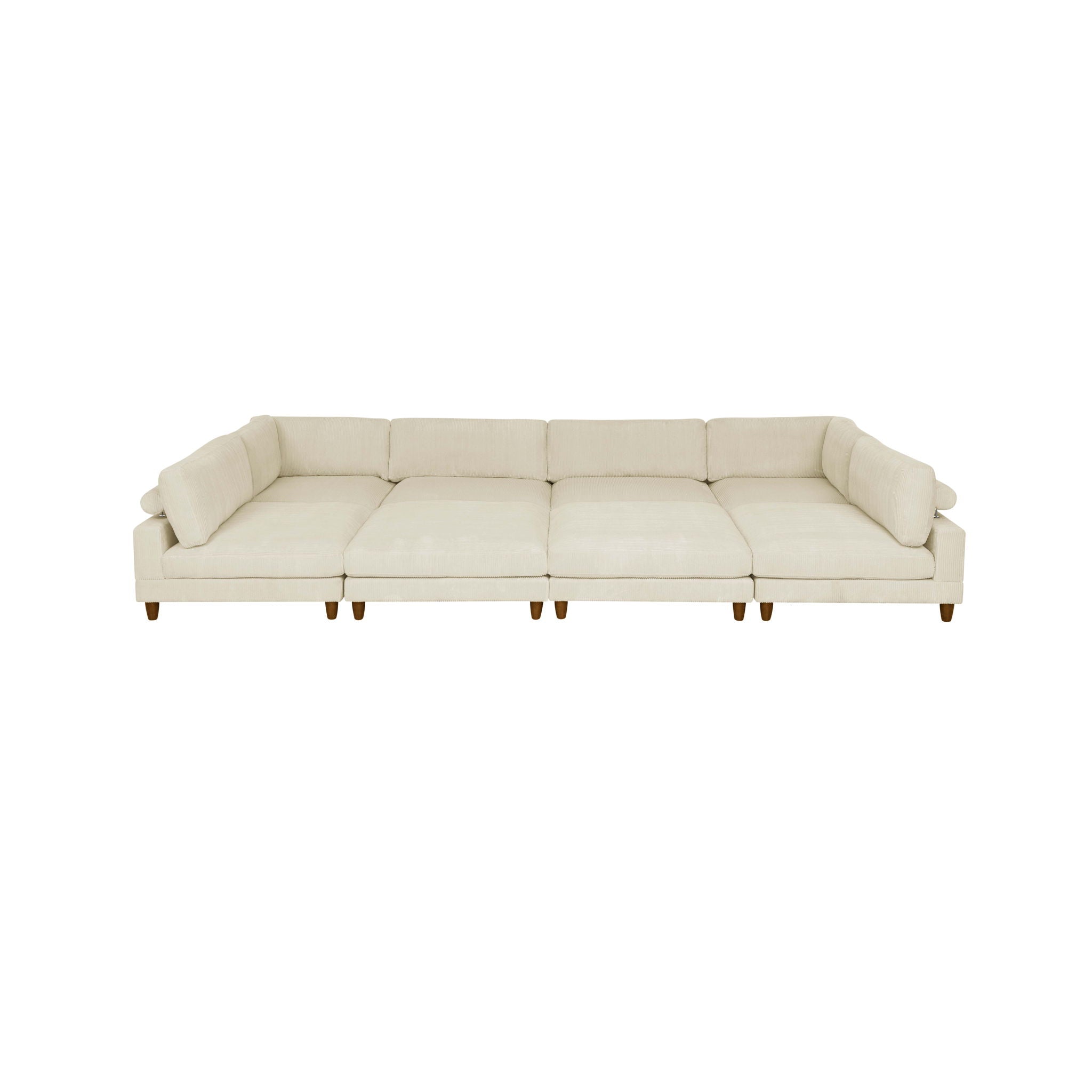 Modern Modular Sectional With Adjustable Back Support