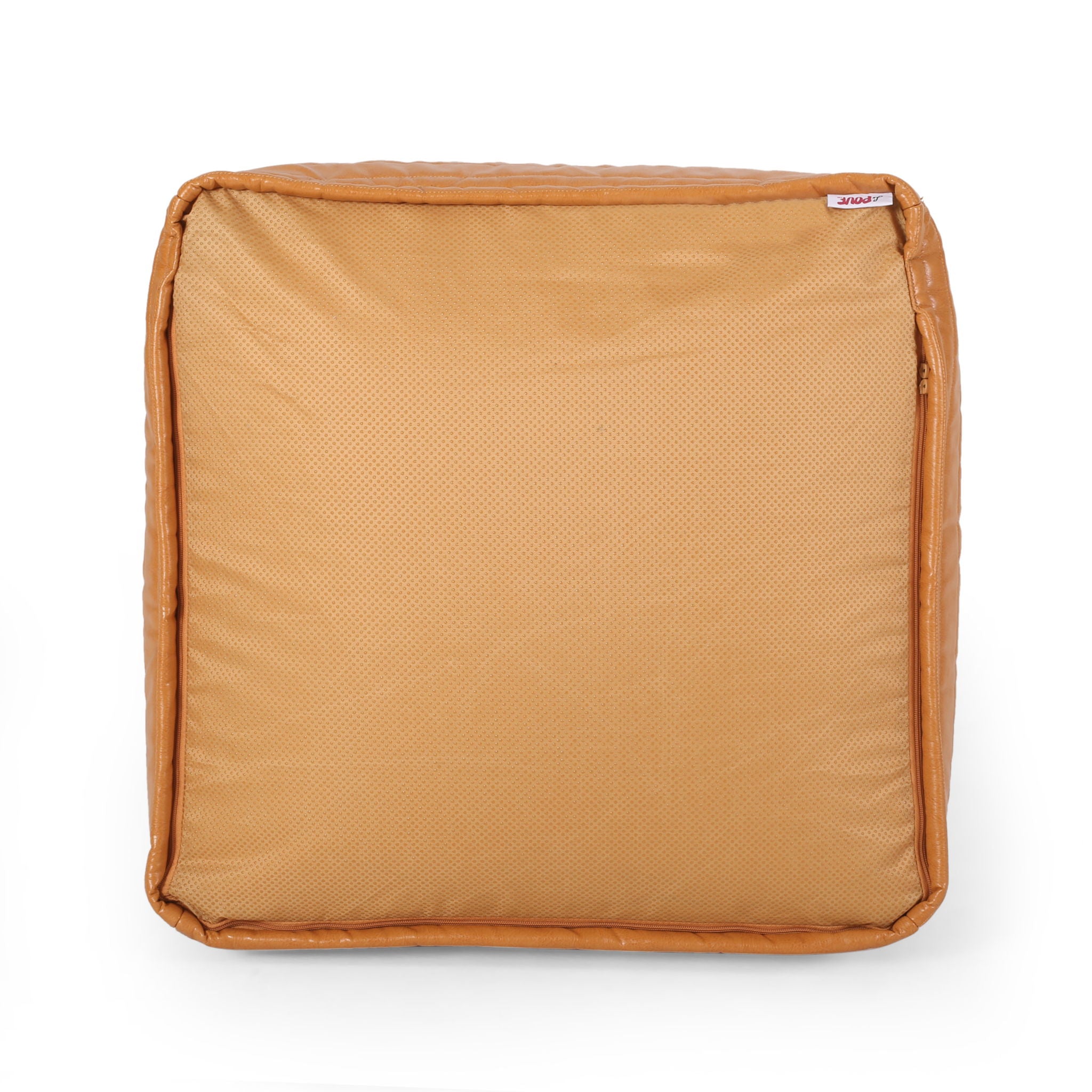 Bambo - Rectangle Pouf Ottoman Floor Cushion - Caramel