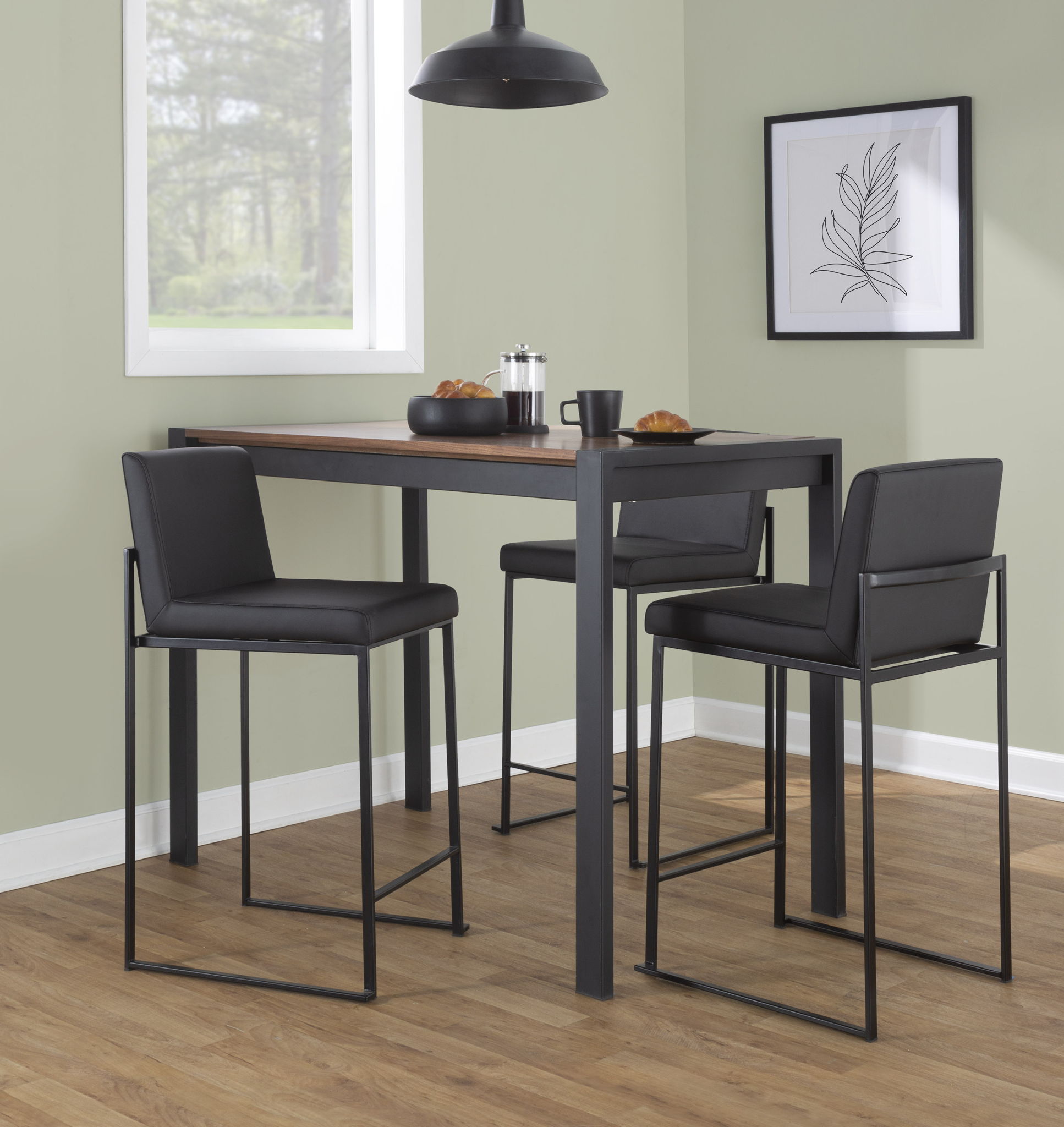 Fuji - Contemporary High Back Barstool Elegant Design