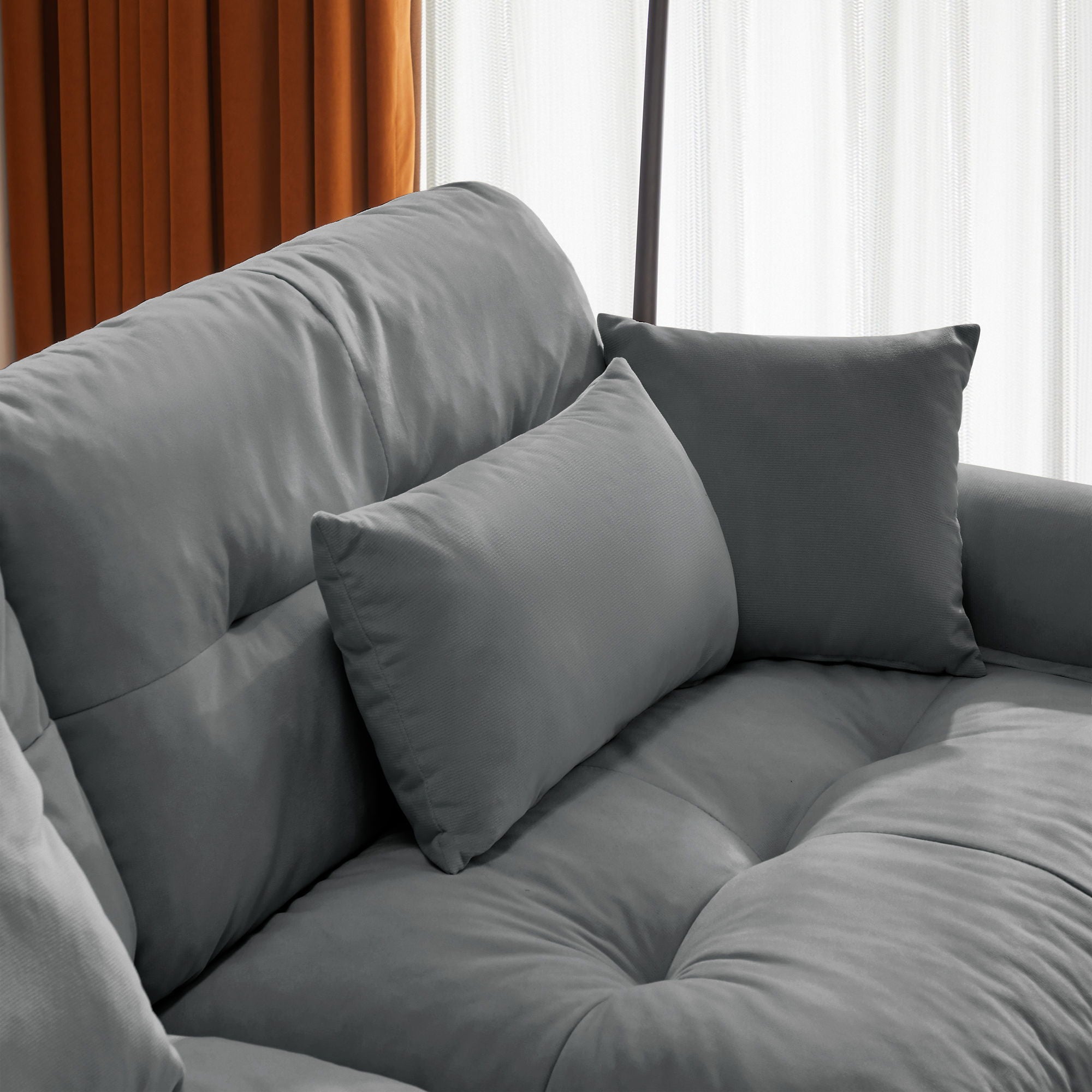 Super Comfort Oversized Modular Sectional Sofa, Deep Seat Convertible L Shaped Couch