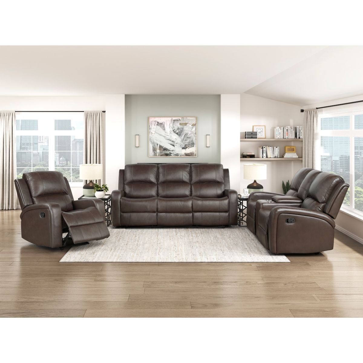 Austin - Double Reclining Loveseat With Center Console -