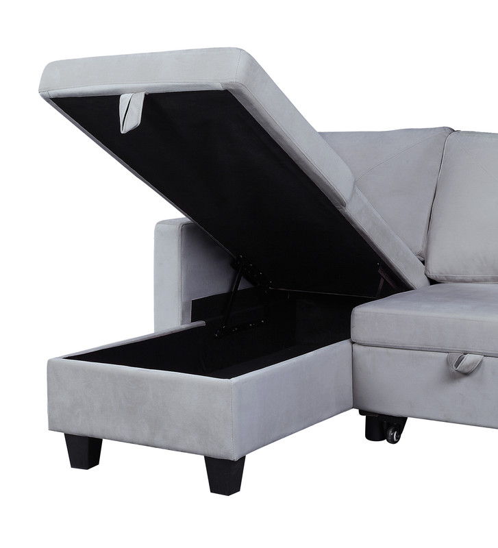 Nova - Reversible Sleeper Sectional Sofa With Storage Chaise