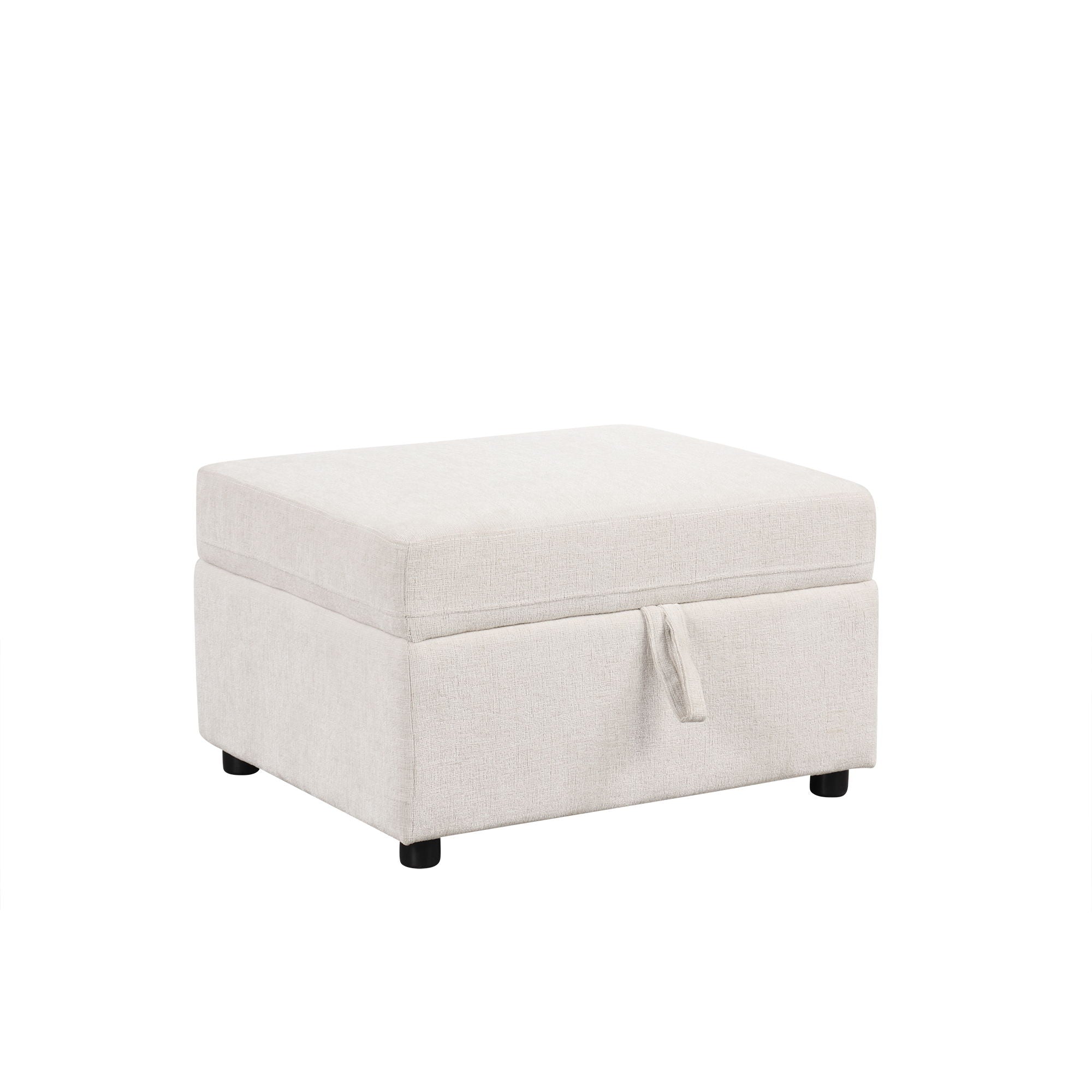 Sectional Sofa Convertible Pull-Out Bed With Storage Ottoman & USB Ports