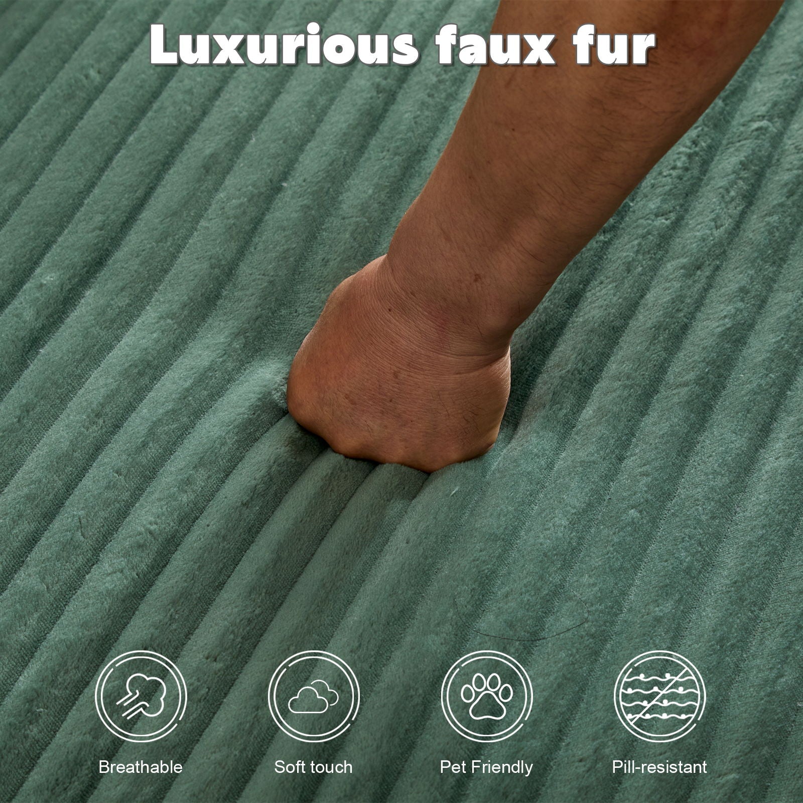 Oversized Chaise Lounge Chair Cozy Cloud Couch With 3 Throw Pillows And Wide Armrest