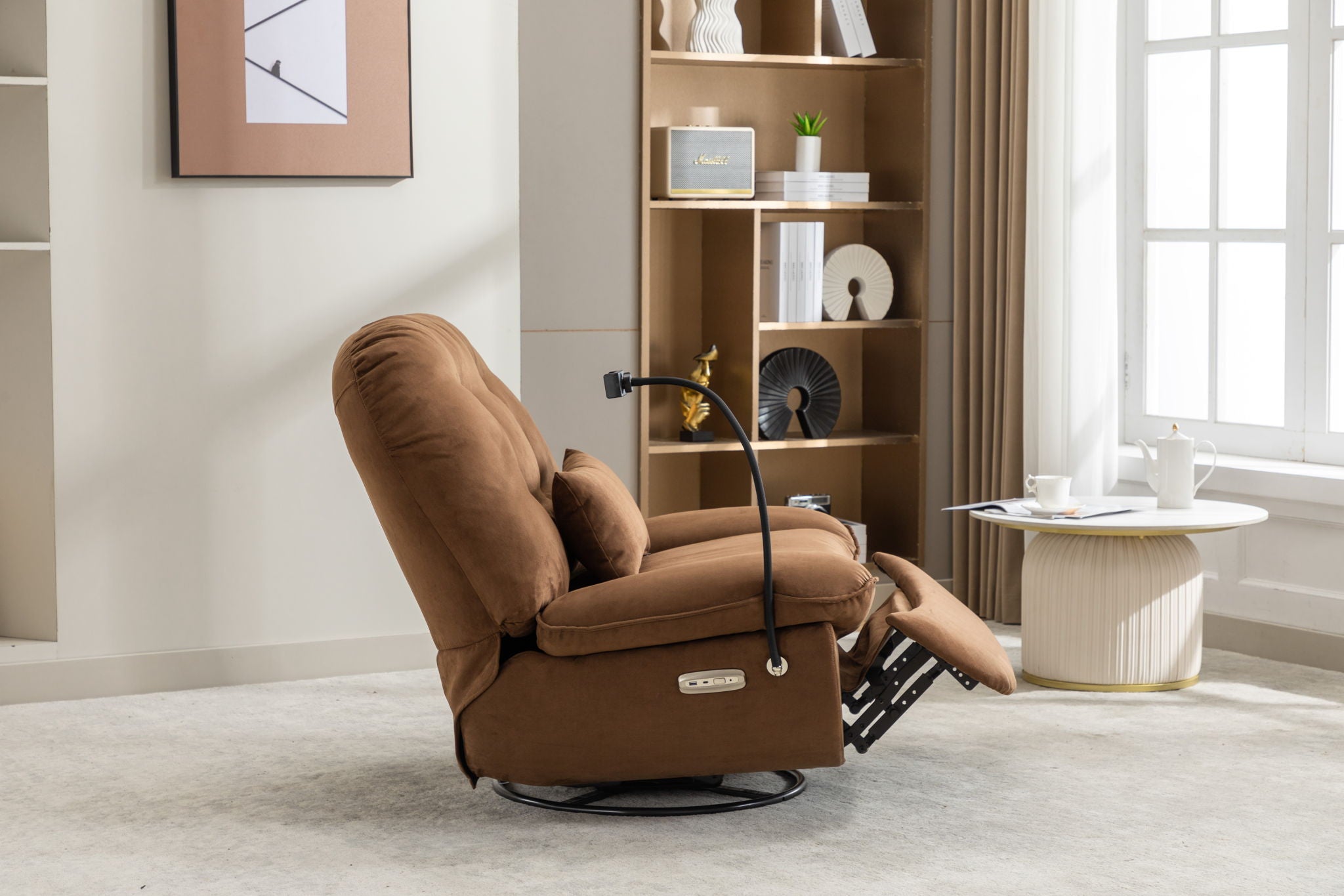 Power Recliner Swivel Glider USB Charger With tooth Music Player, Sleep, Working, Game And Leisure
