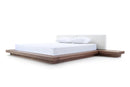 Modrest Opal Modern Walnut & White Platform Bed