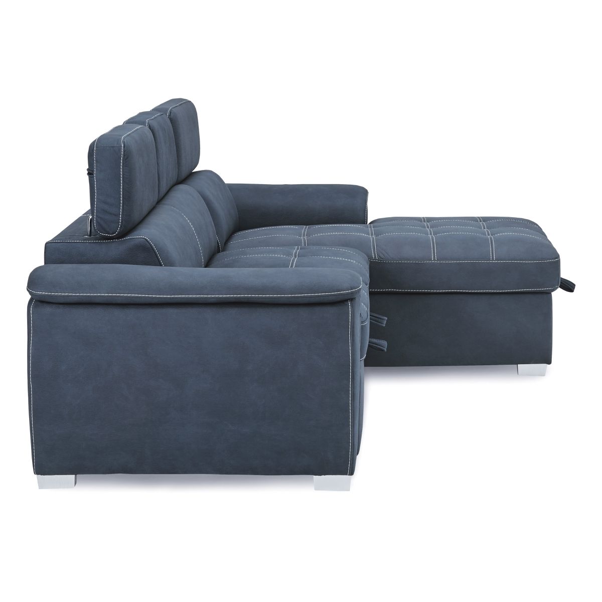 Ferriday - 2 Piece Sectional With Adjustable Headrests, Pull-Out Bed And Right Chaise With Hidden Storage