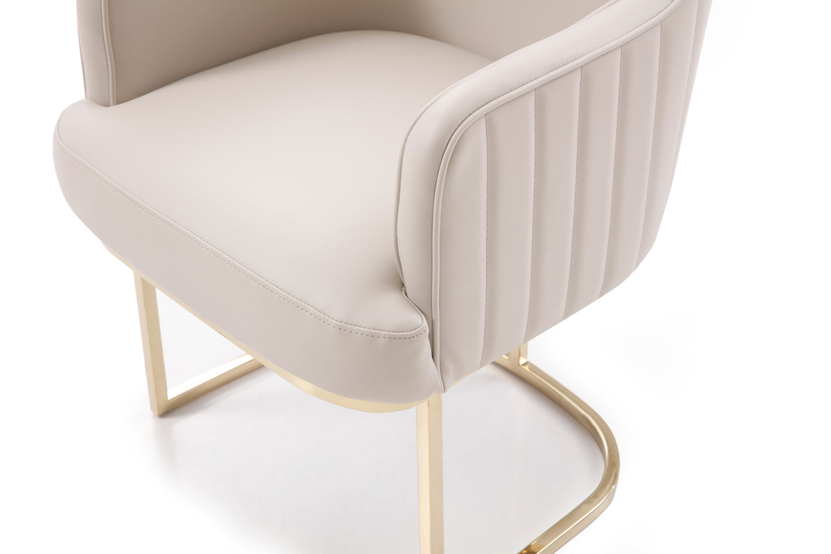 Modrest Tyler - Modern Grey + Gold Dining Chair