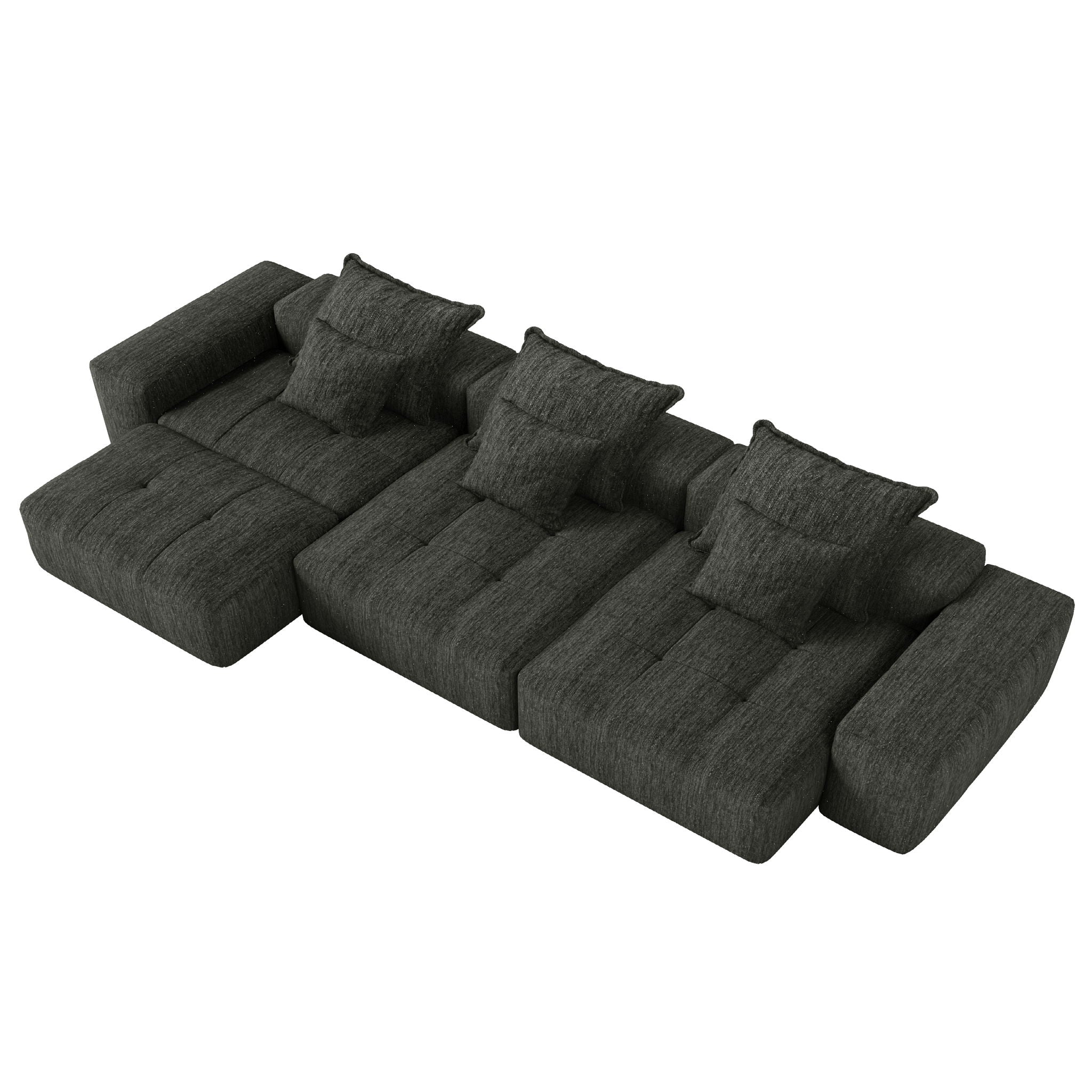 Modern Oversized Diy Combination, Modular Sectional Sofa With Pillows