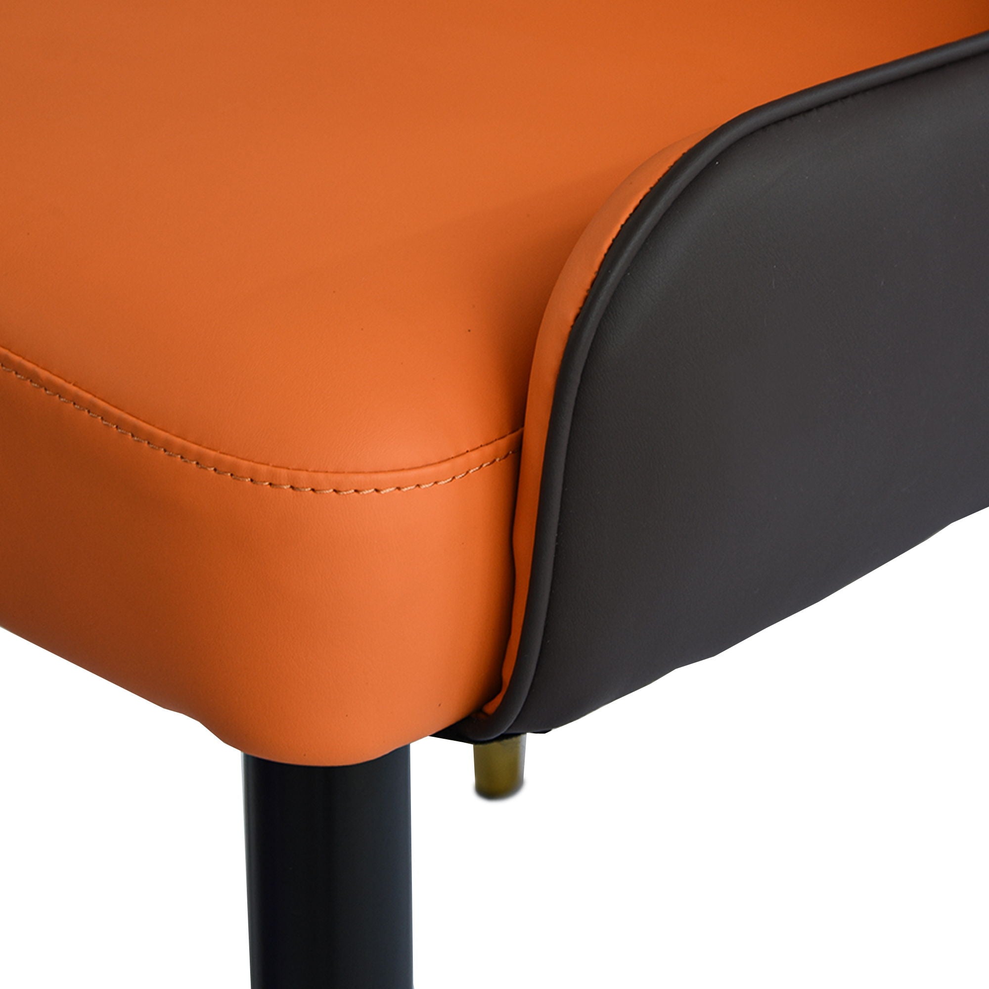 Modern Sponge-Filled Dining Chair, Solid Wood Metal Legs, Suitable For Restaurants, Living Rooms And Rooms (Set of 2)