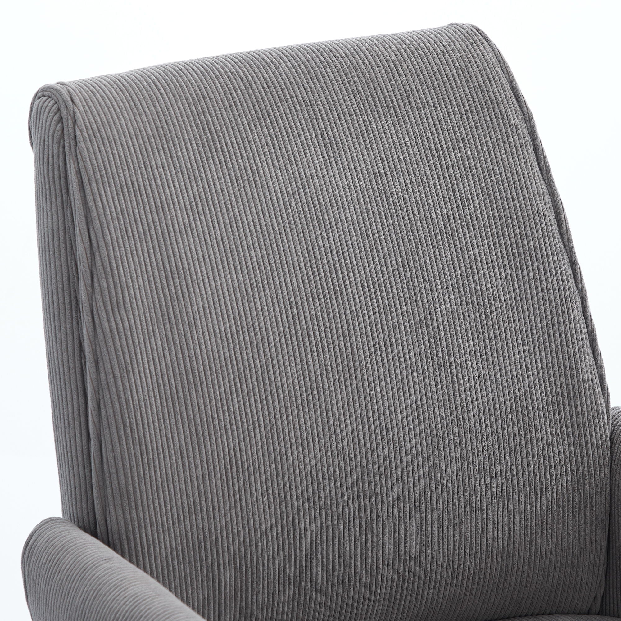 Ergonomic Mid-Back Office Chair With Striped Fabric - Gray