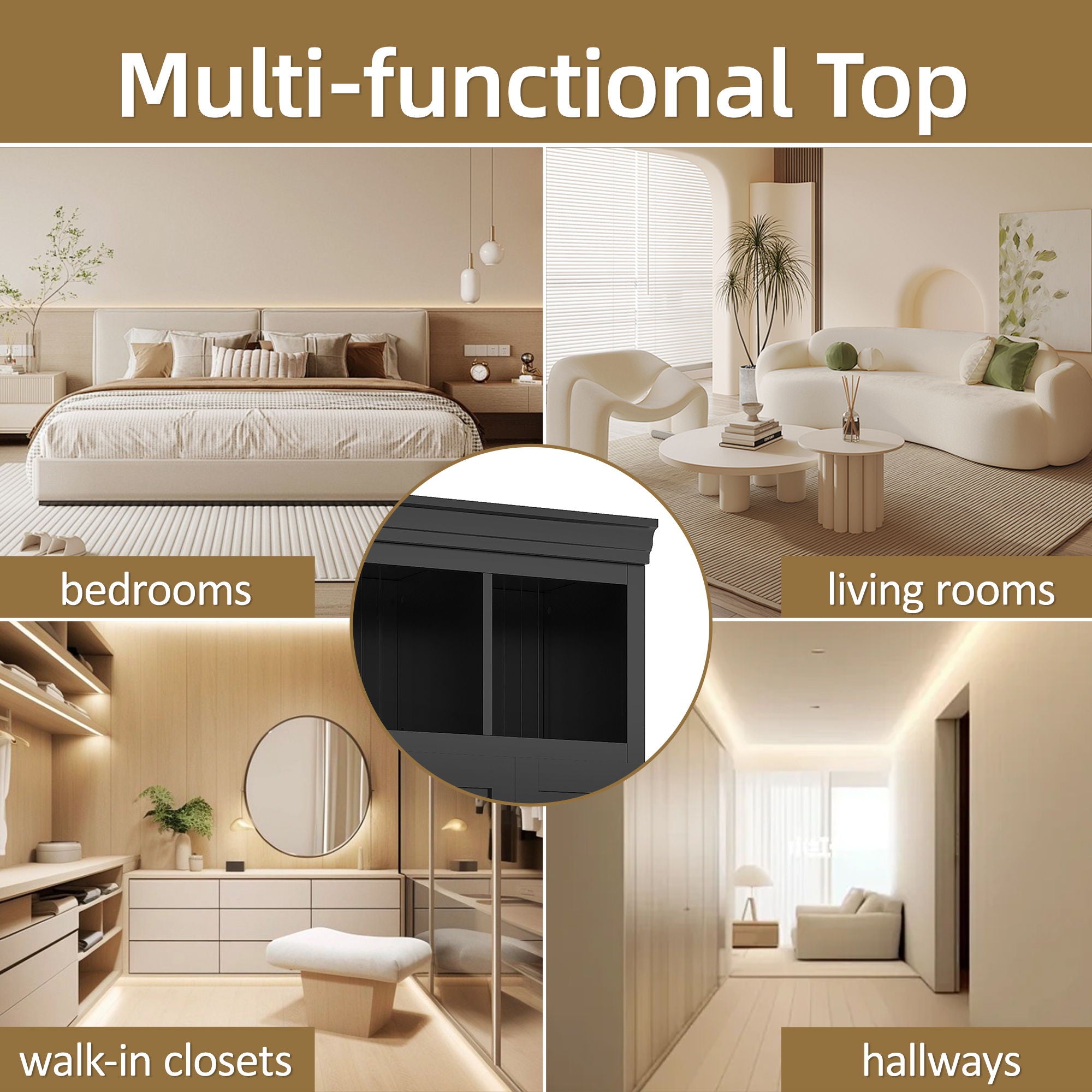 Hall Tree With Bench And 5 Storage Cubbies