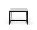 Modrest Baca - White Marble + Black Metal End Table