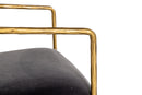 Modrest Baird - Modern Grey Velvet + Brass Dining Chair