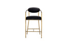 Modrest Baird - Modern Grey Velvet + Brass Counter Chair