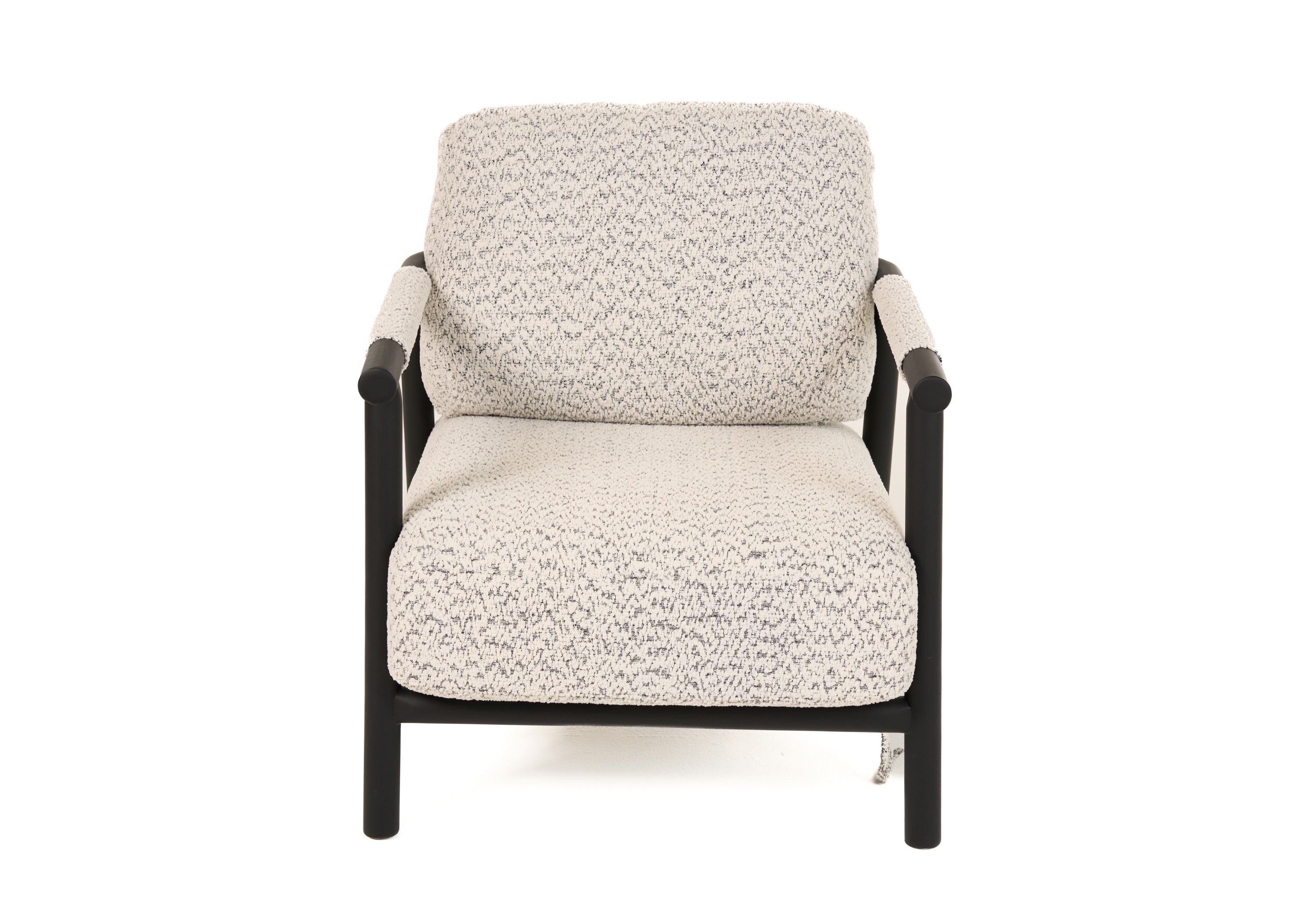 Modrest Balko - Modern Grey Fabric + Black Accent Chair