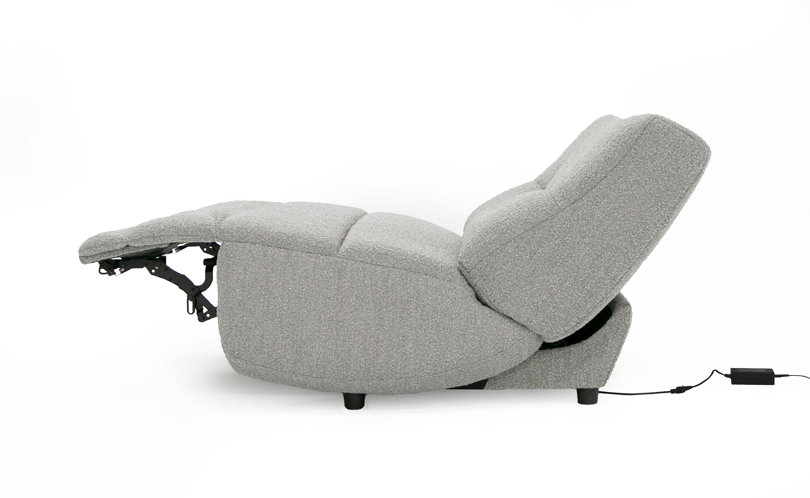 Divani Casa Basil - Modern Grey Fabric Large Electric Recliner Chair